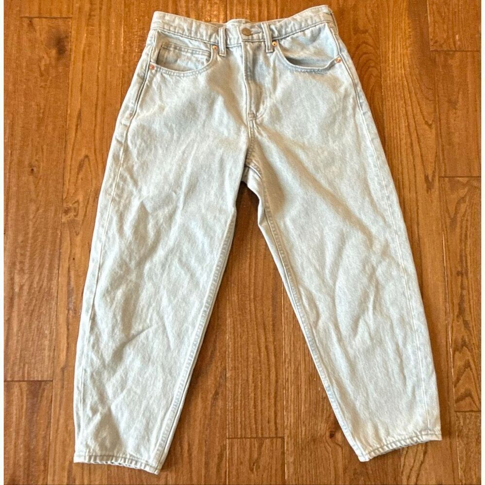 Gap barrel high rise light wash crop jeans size 2p - Picture 12 of 13